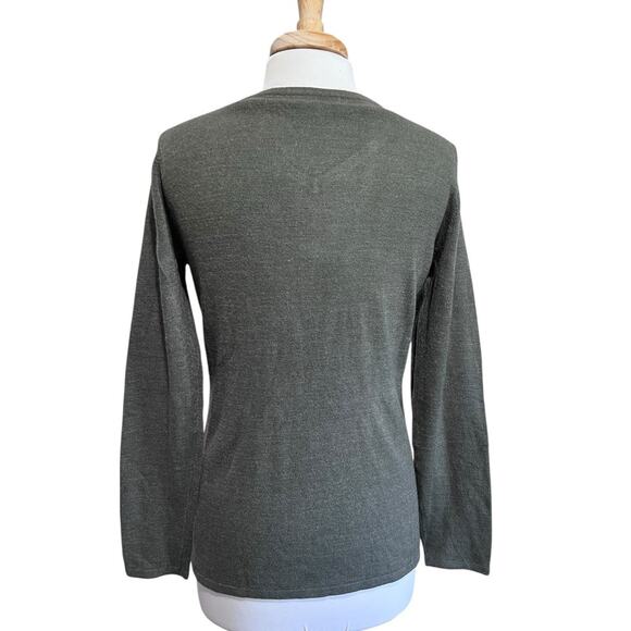 Karen Scott Lot of 2 Women's Sweater Black Gray Poncho Size M V-Neck Fall Winter - Picture 5 of 6